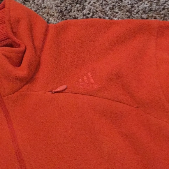 Large Adidas Clima365 fleece pullover in orange - Picture 4 of 4